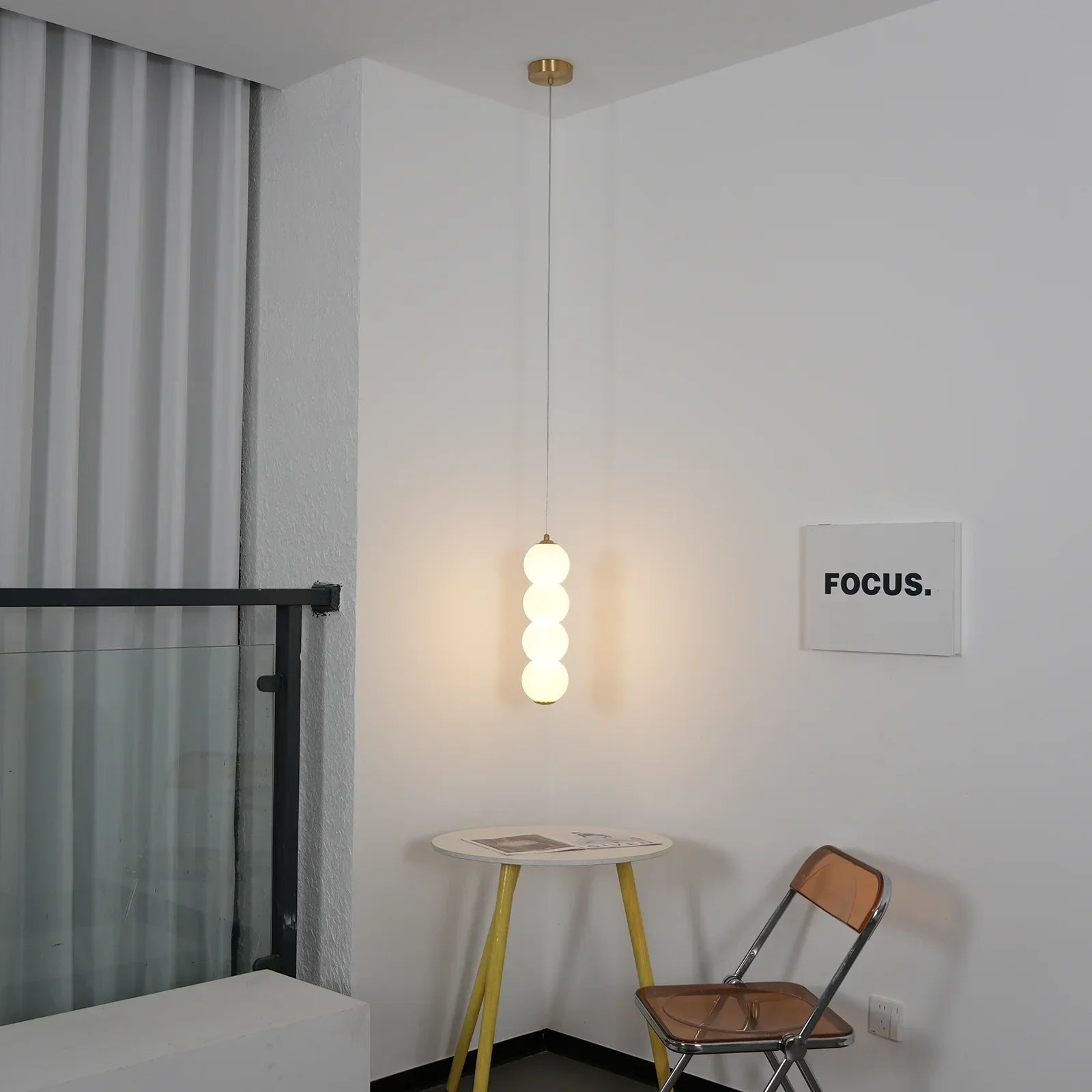Pearl Alabaster Round Pendant Light