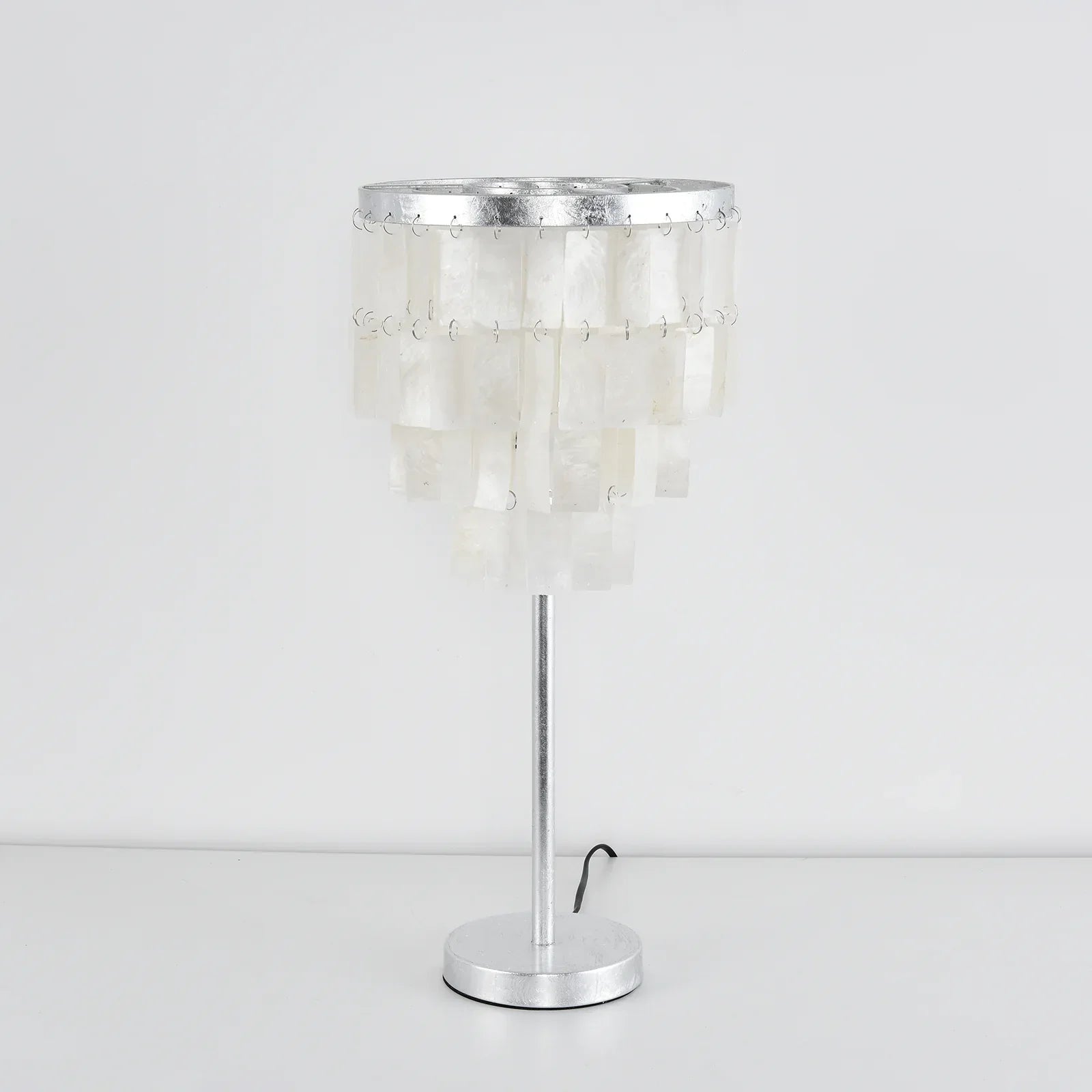 Rectangular Shell Waterfall Table Lamp