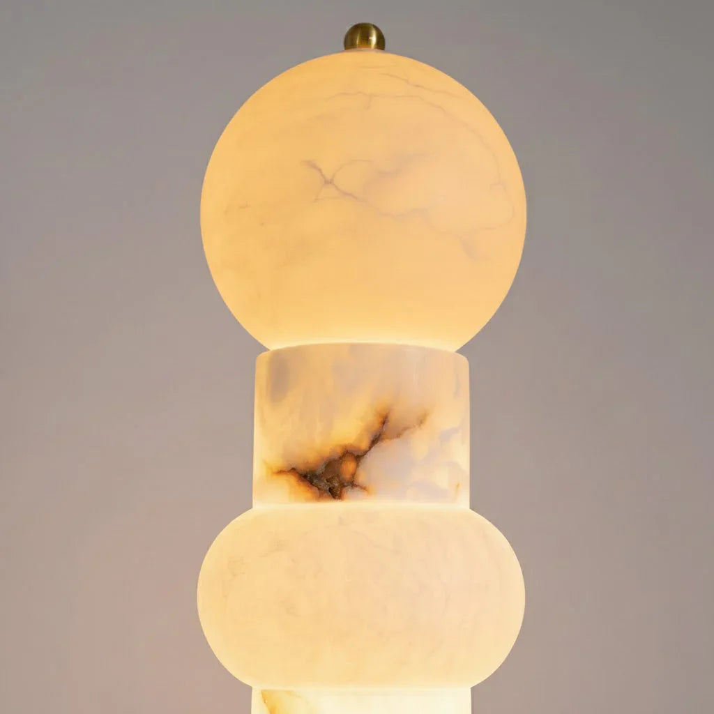 Stacked Alabaster Orb Floor Lamp