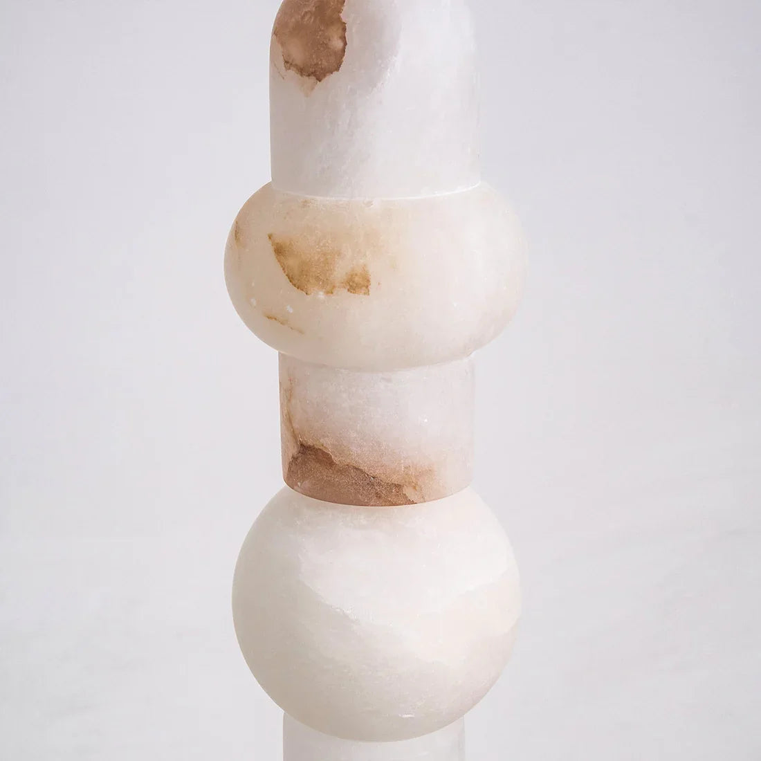 Stacked Alabaster Orb Floor Lamp