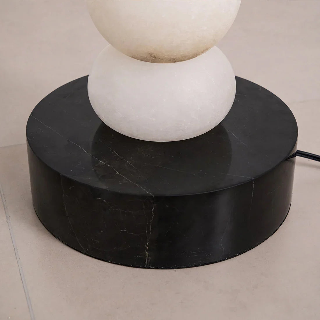 Stacked Alabaster Orb Floor Lamp