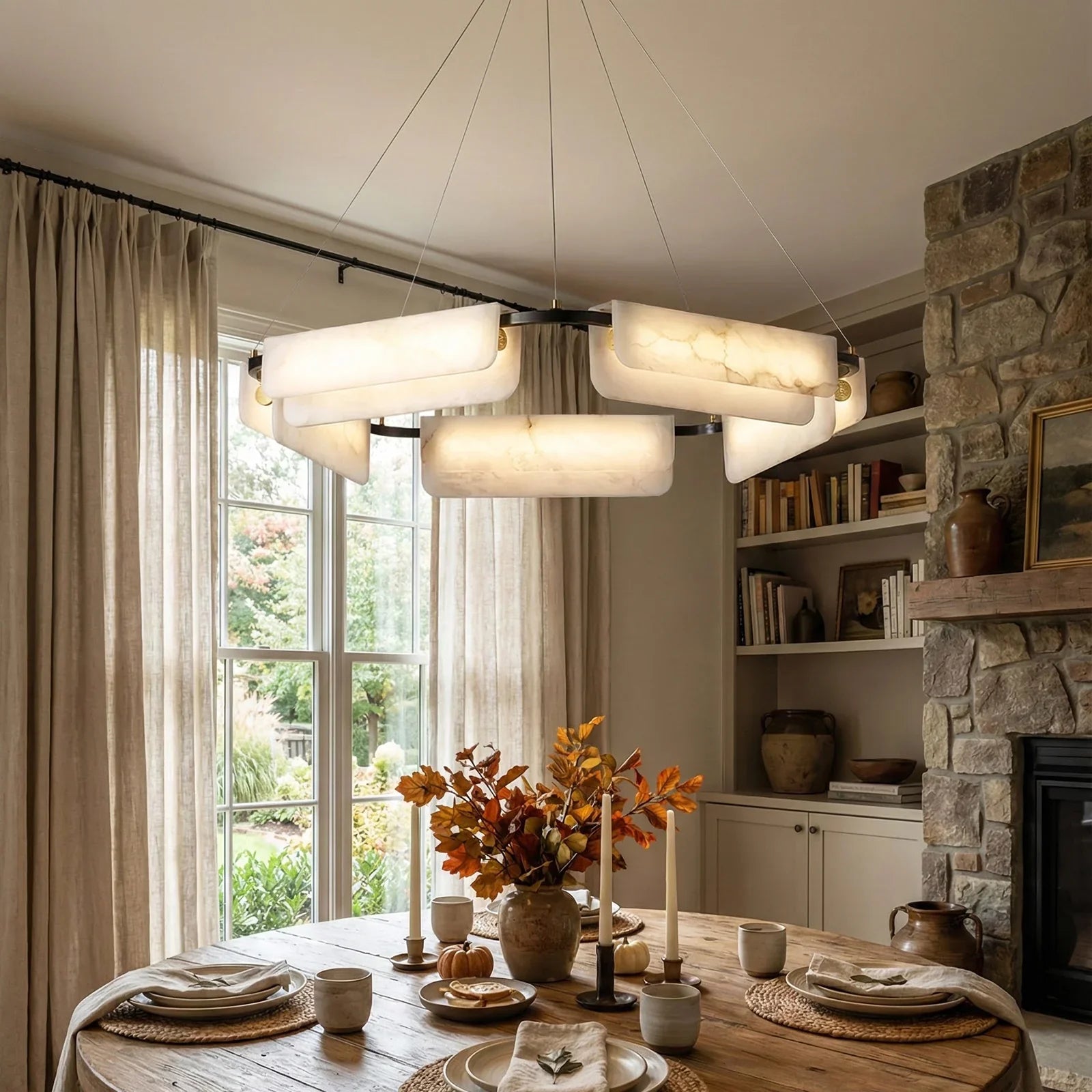 Alabaster Delia Rectangle Chandelier