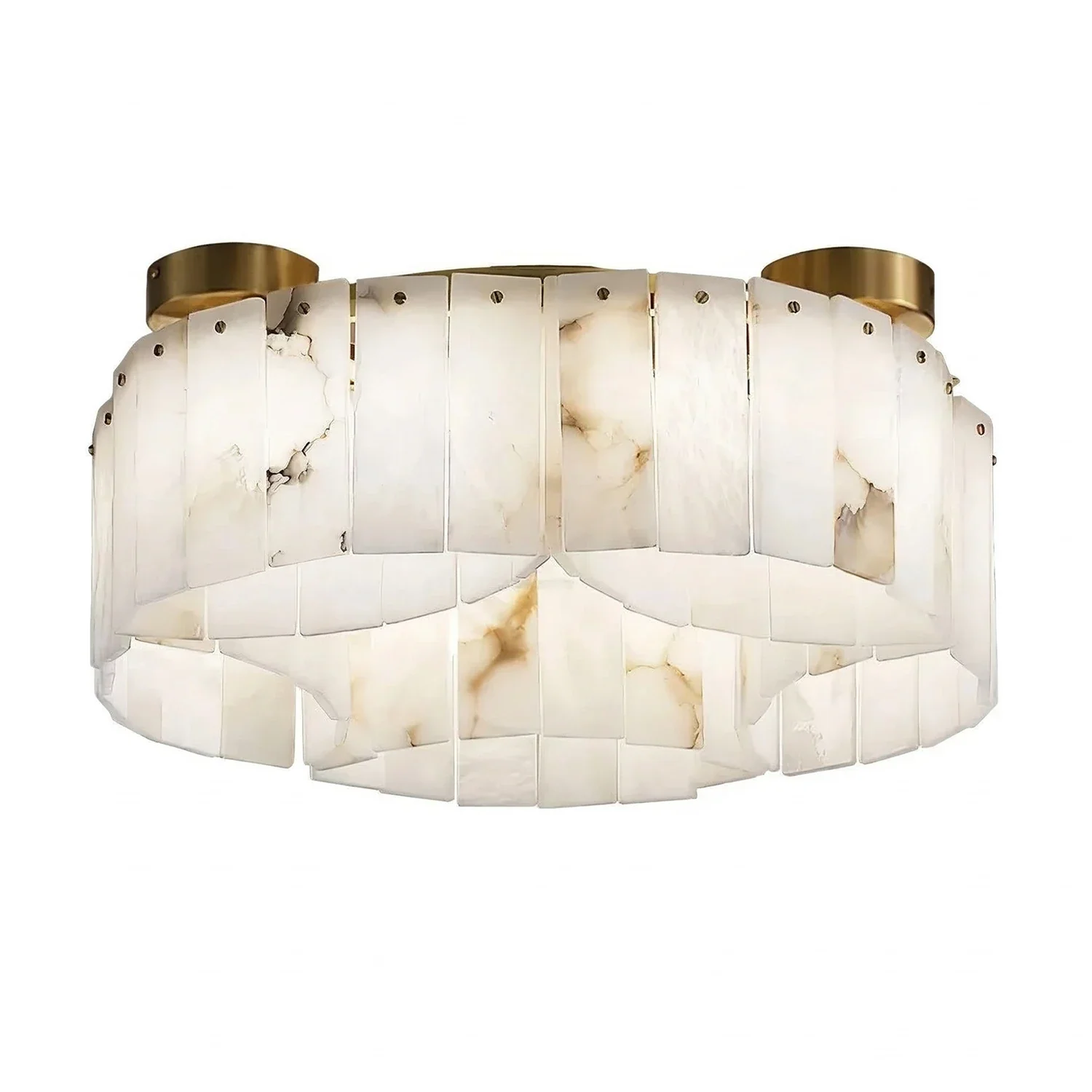 Alabaster Modern Brass Ceiling Lamp