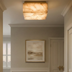 Alabaster Riviera Square Ceiling  Lamp