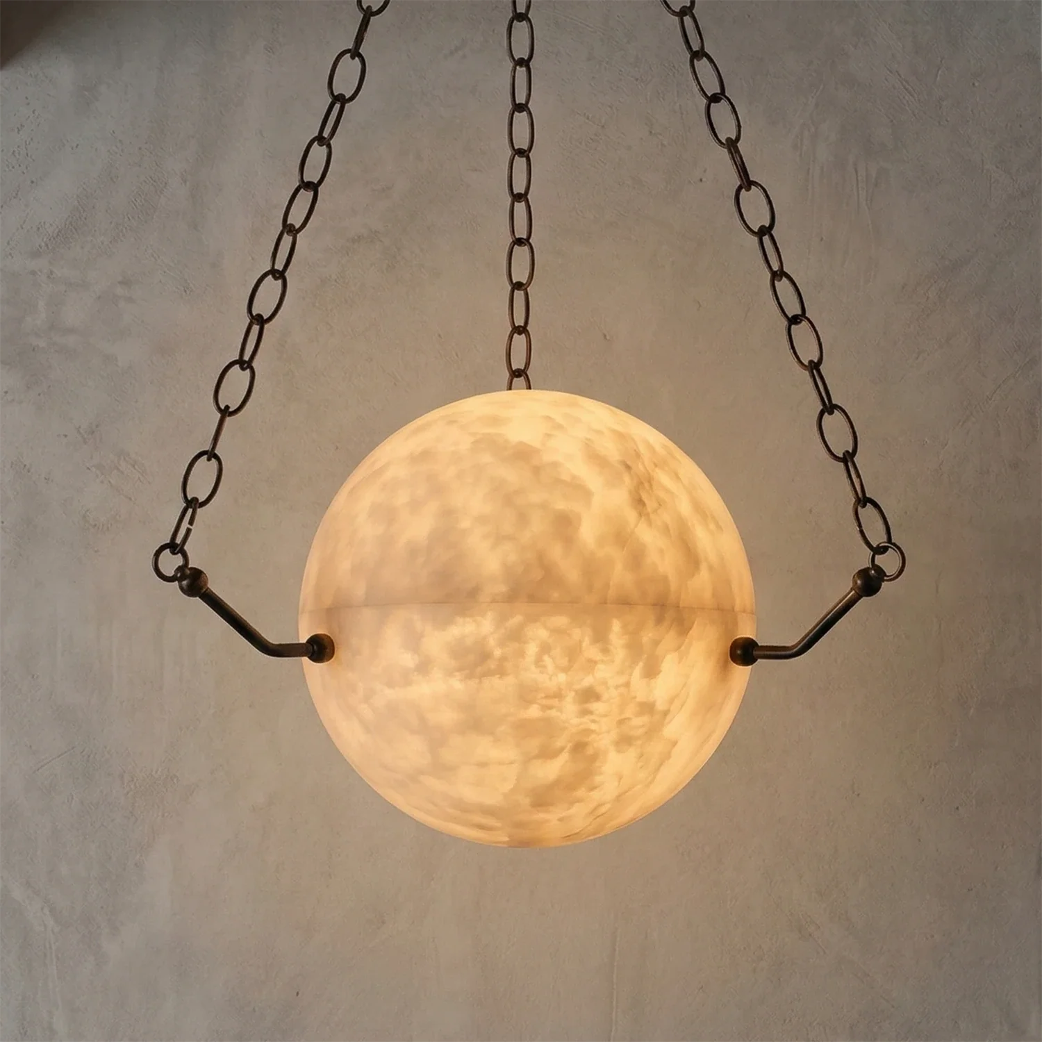 Aurelia Alabaster Sphere Suspension Pendant