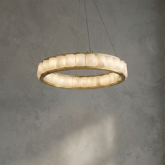 Avalon Alabaster Halo Chandelier