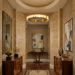 Avalon Alabaster Halo Chandelier