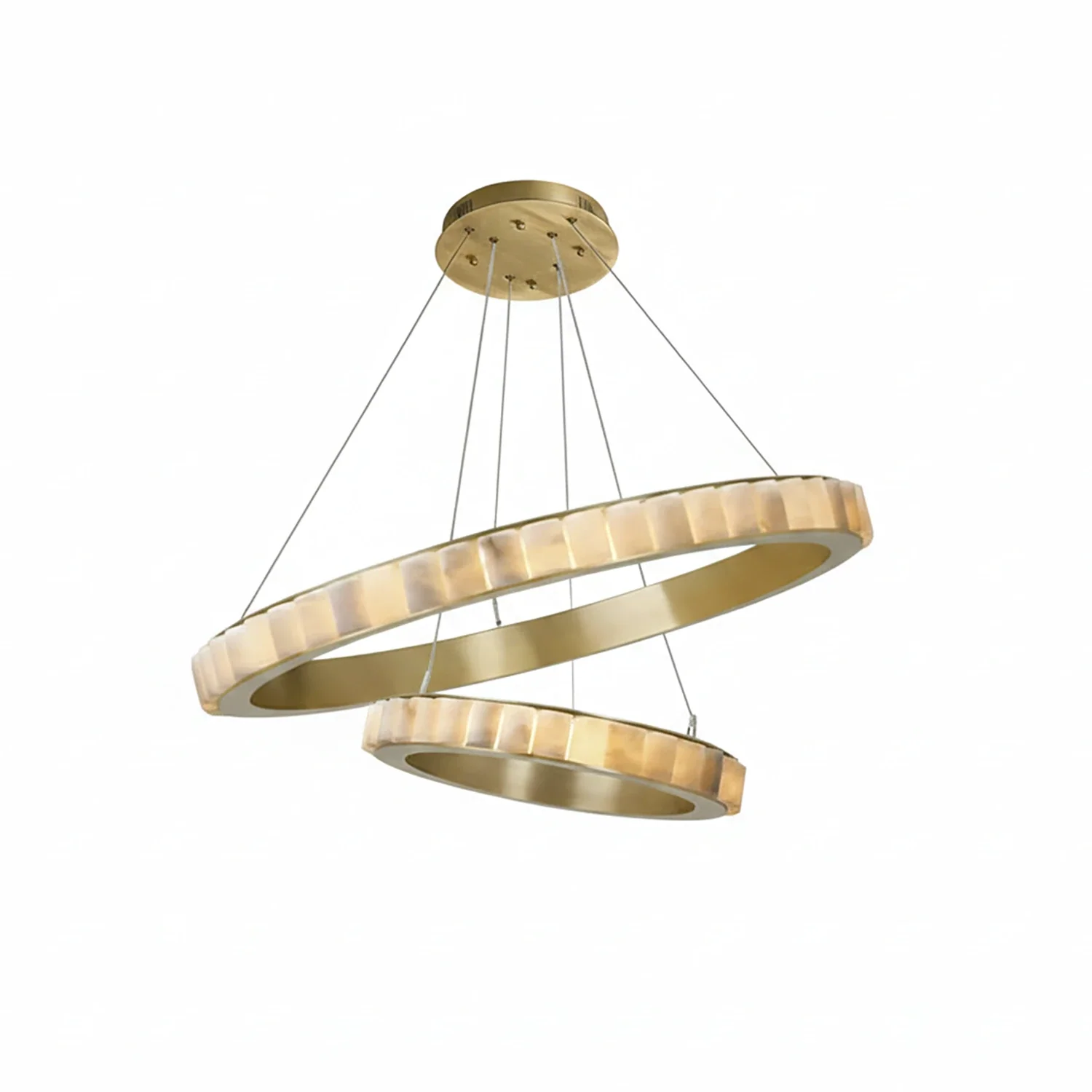Avalon Alabaster Halo Chandelier