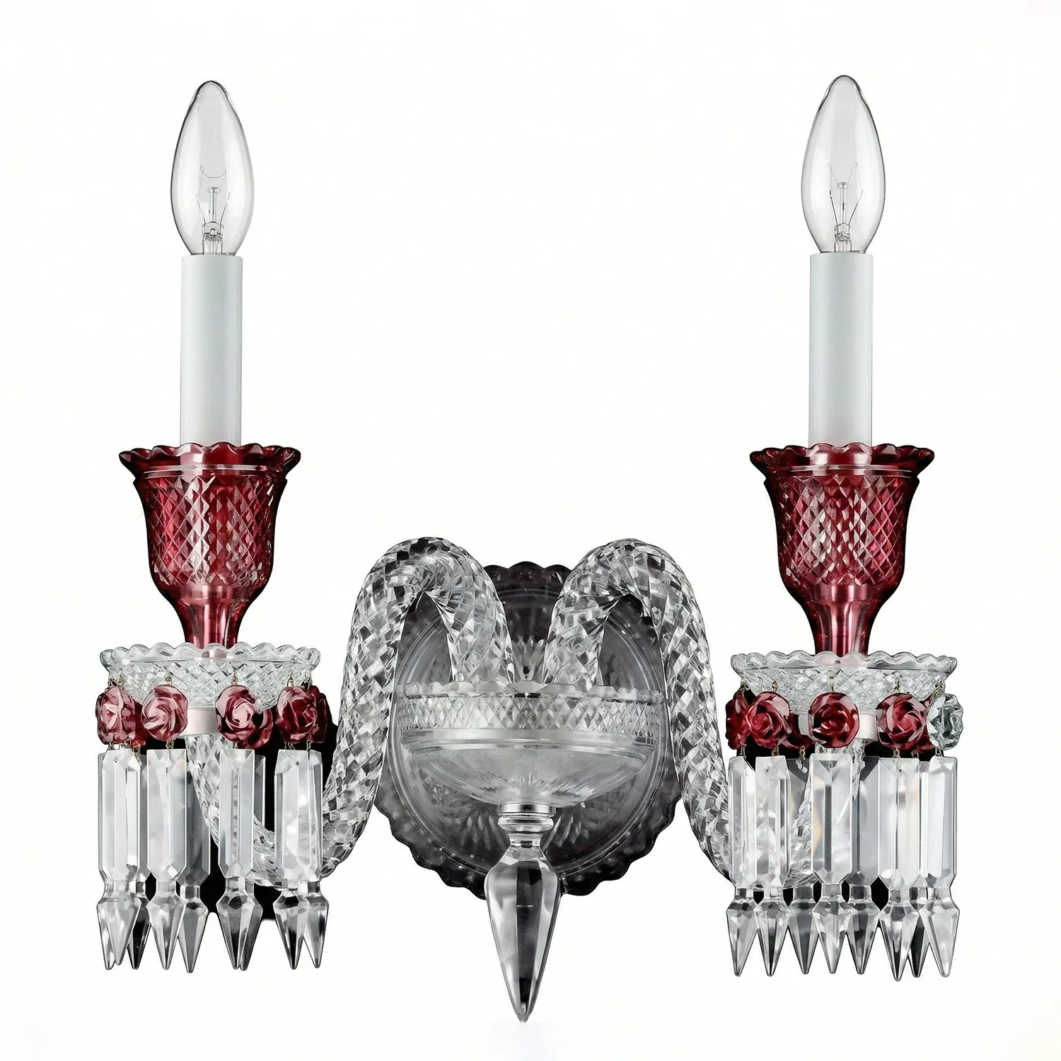 Caelum Apex Red Crystal Wall Lamp