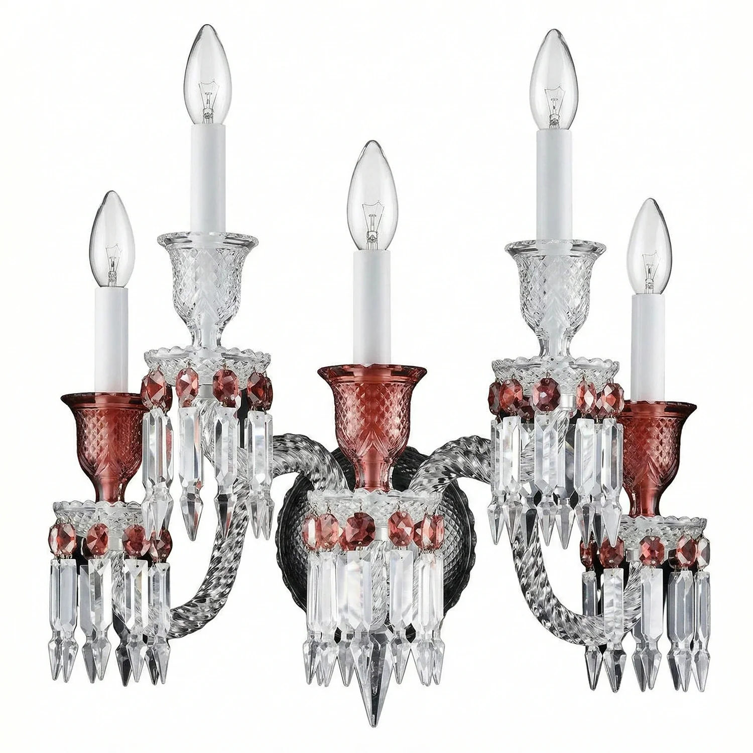 Caelum Apex Red Crystal Wall Lamp