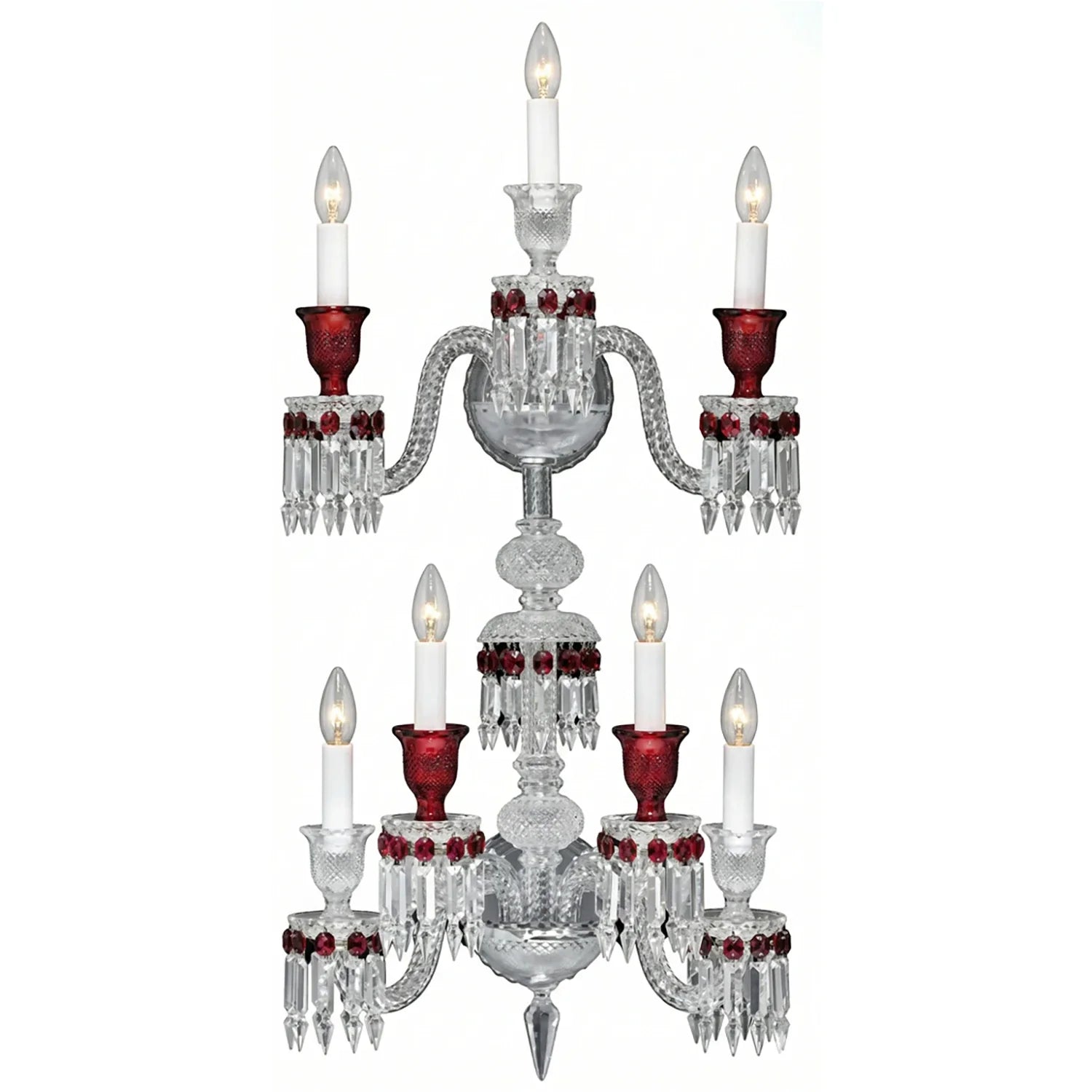 Caelum Apex Red Crystal Wall Lamp