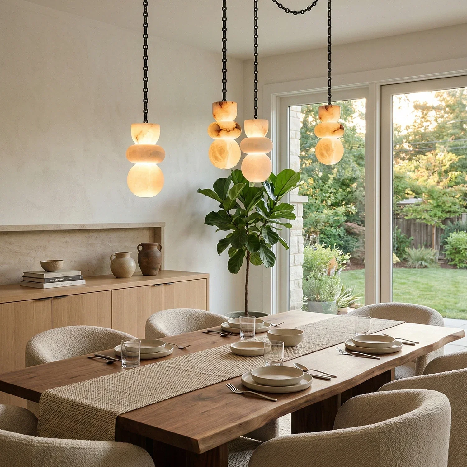 Lykka Alabaster Cluster Chandelier