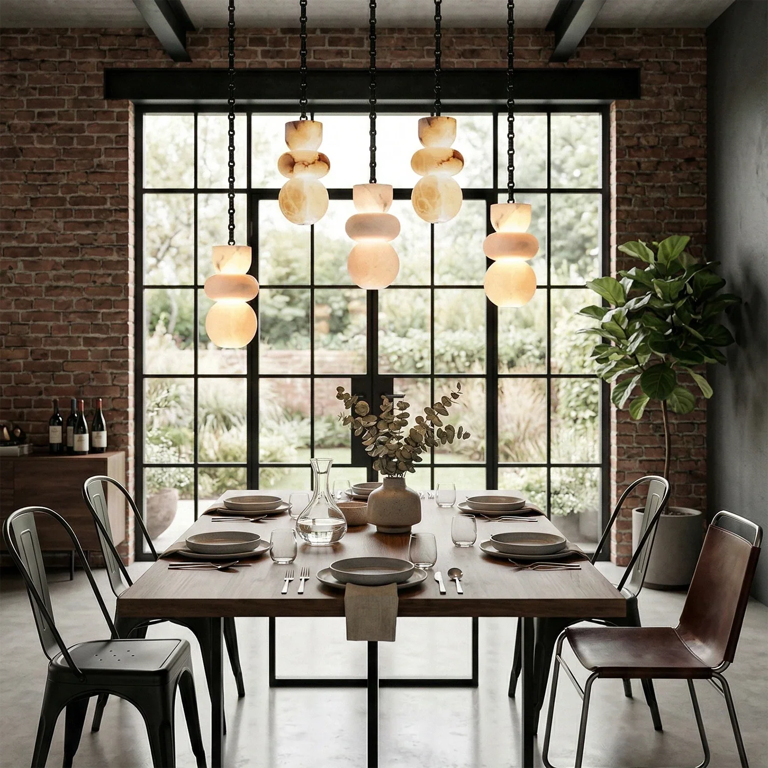 Lykka Alabaster Cluster Chandelier