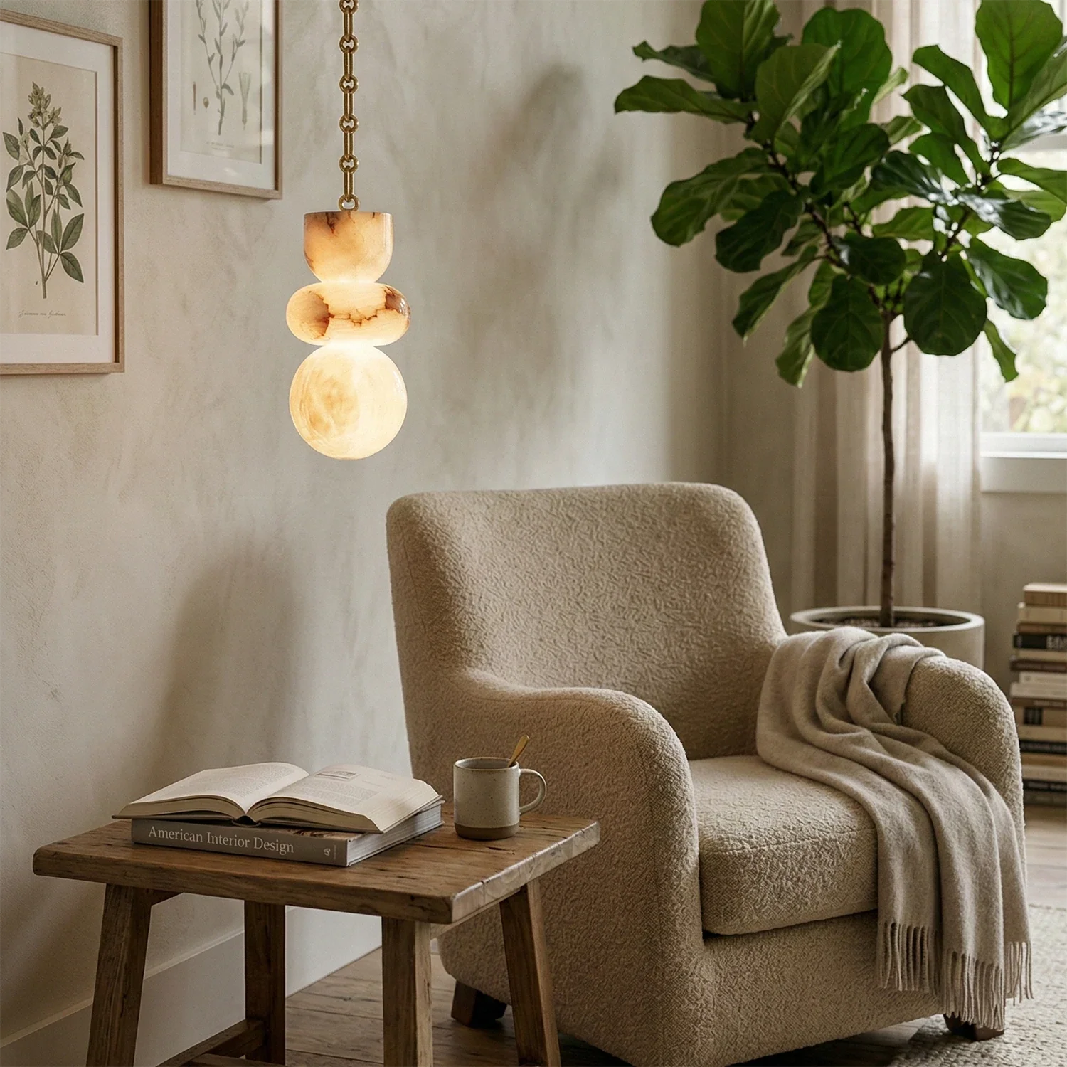 Lykka Alabaster Cluster Chandelier