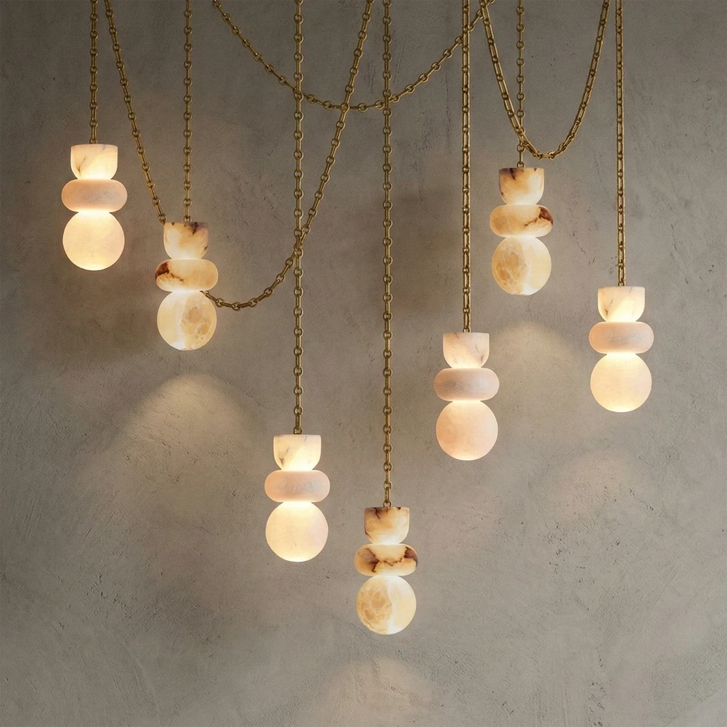 Lykka Alabaster Cluster Chandelier