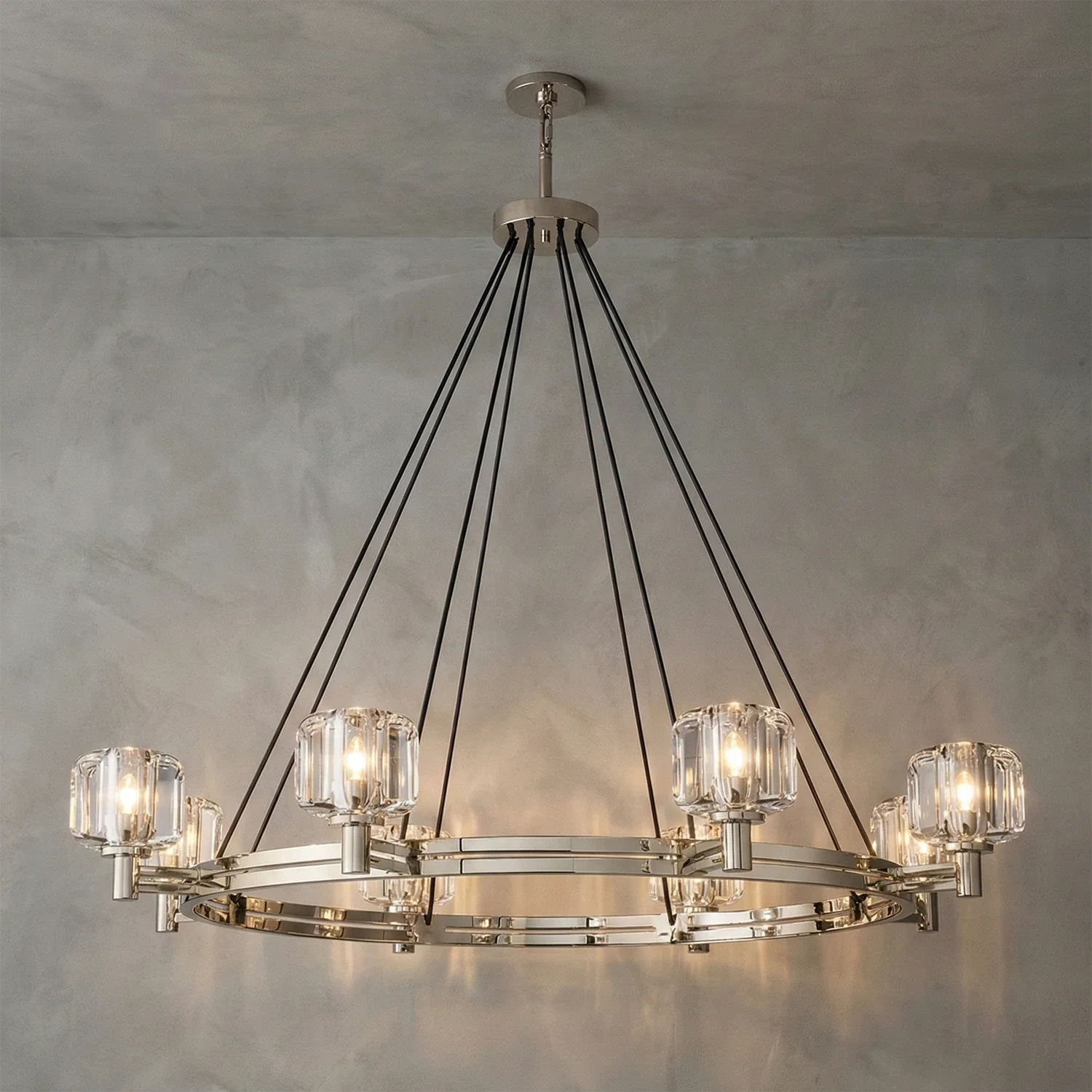 Demare Halo Crystal Ring Chandelier