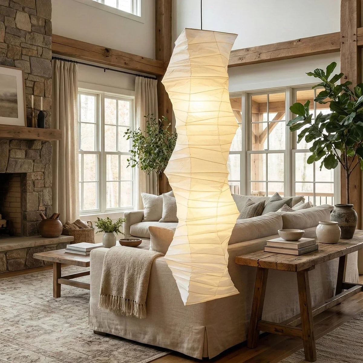 Akari Irregularly Twisted 33N Pendant Light