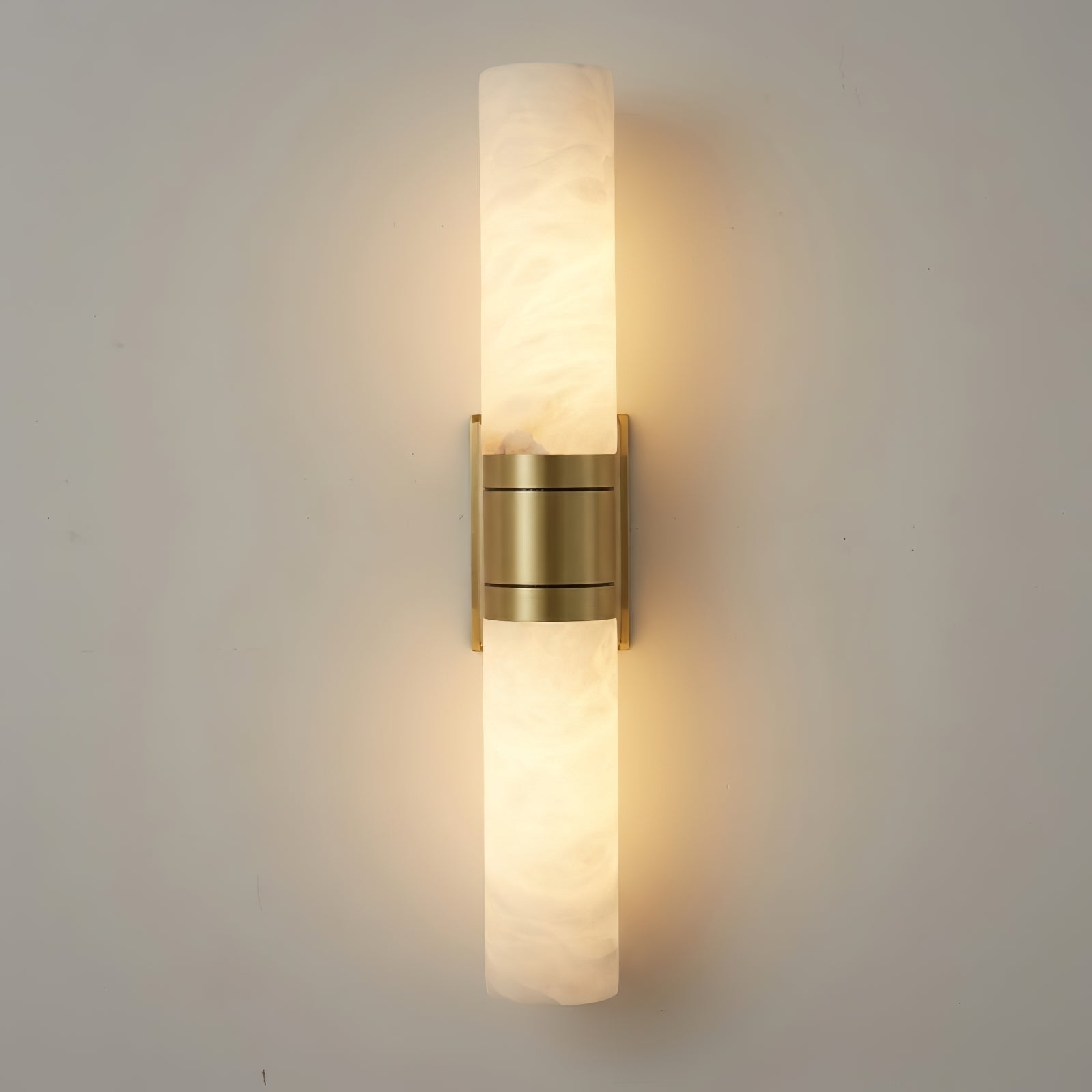 Linear Alabaster Dual Cylinder Light
