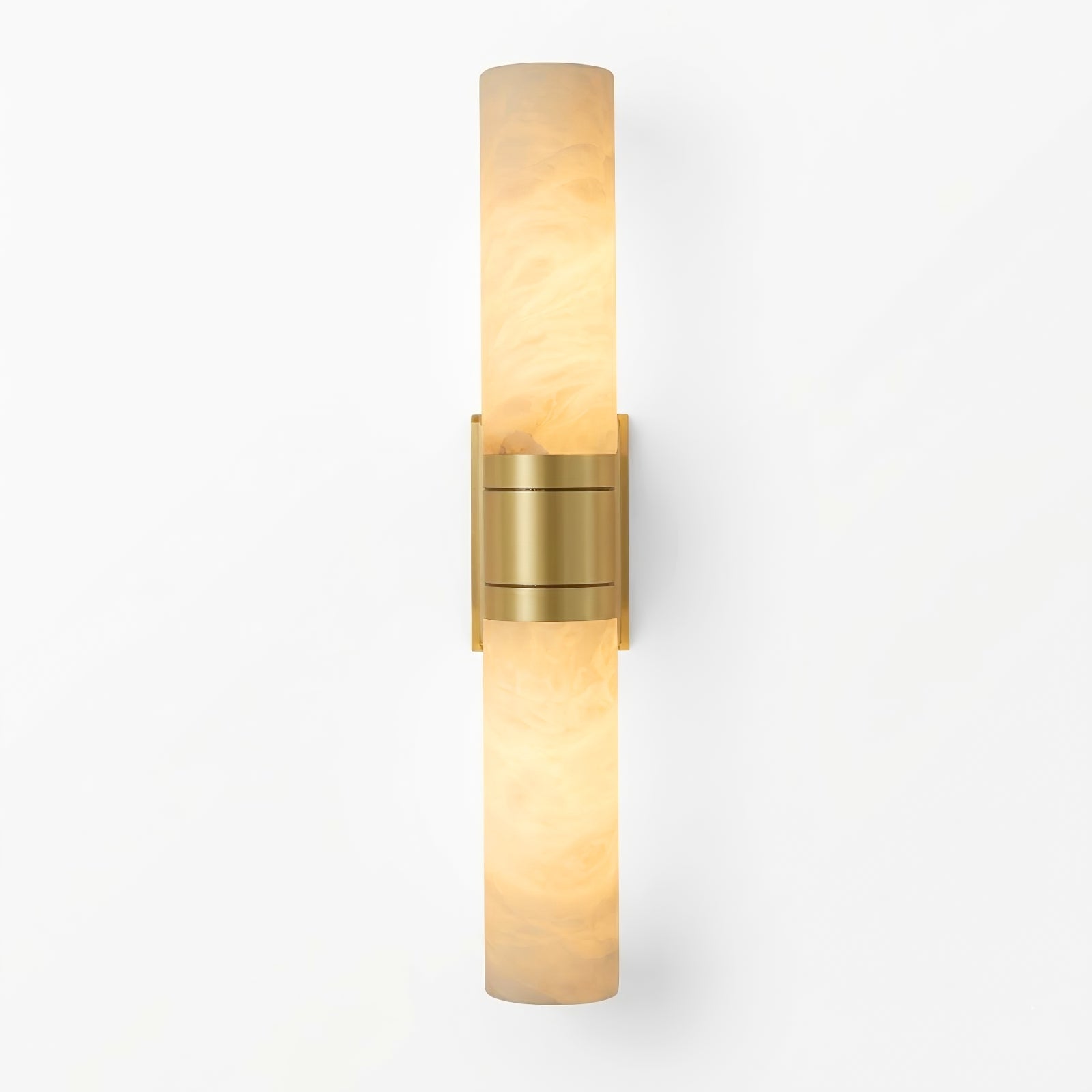 Linear Alabaster Dual Cylinder Light