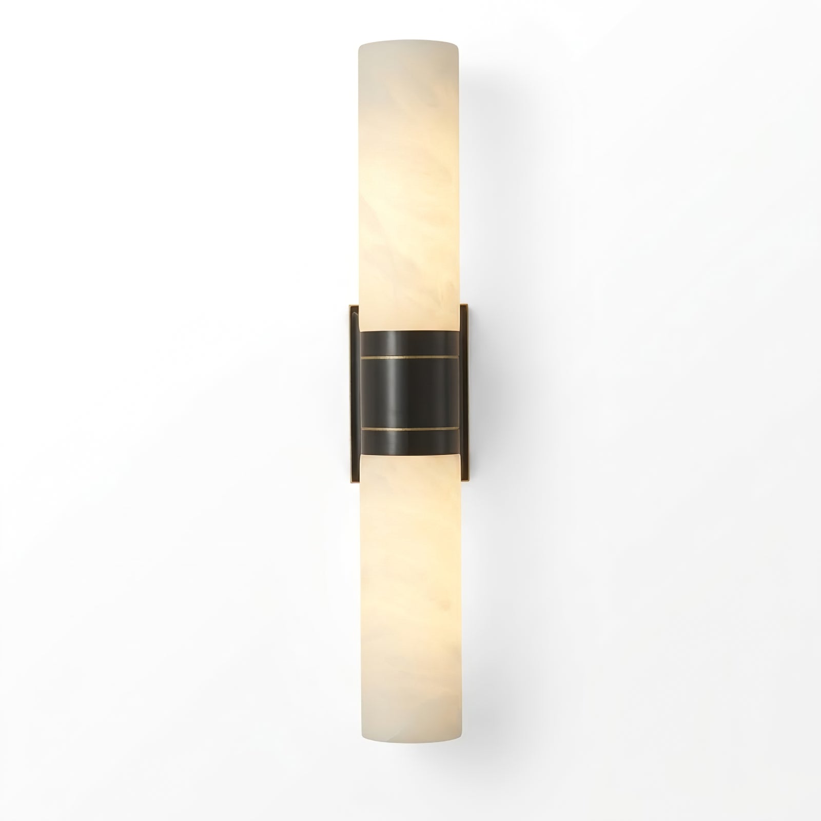 Linear Alabaster Dual Cylinder Light