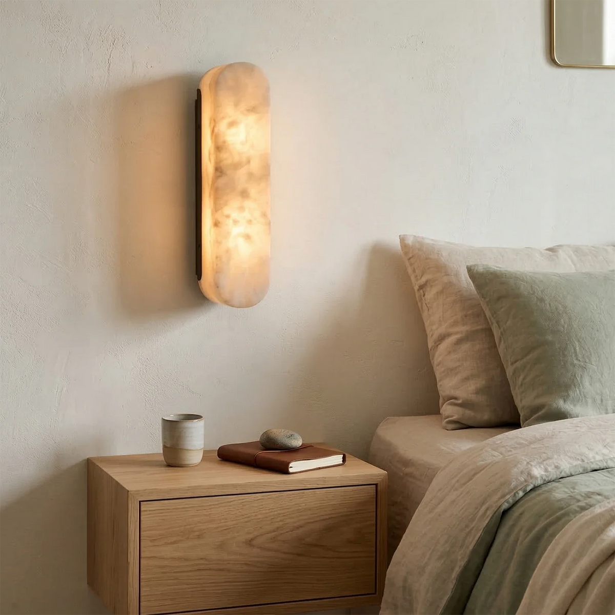 Luxury Alabaster Vertical Wall Lamp