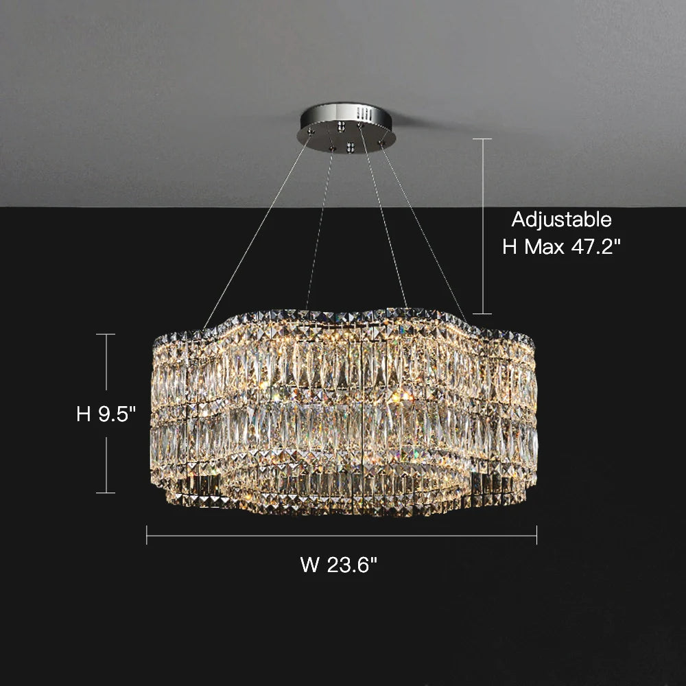 Modern Floral K9 Crystal Chandelier