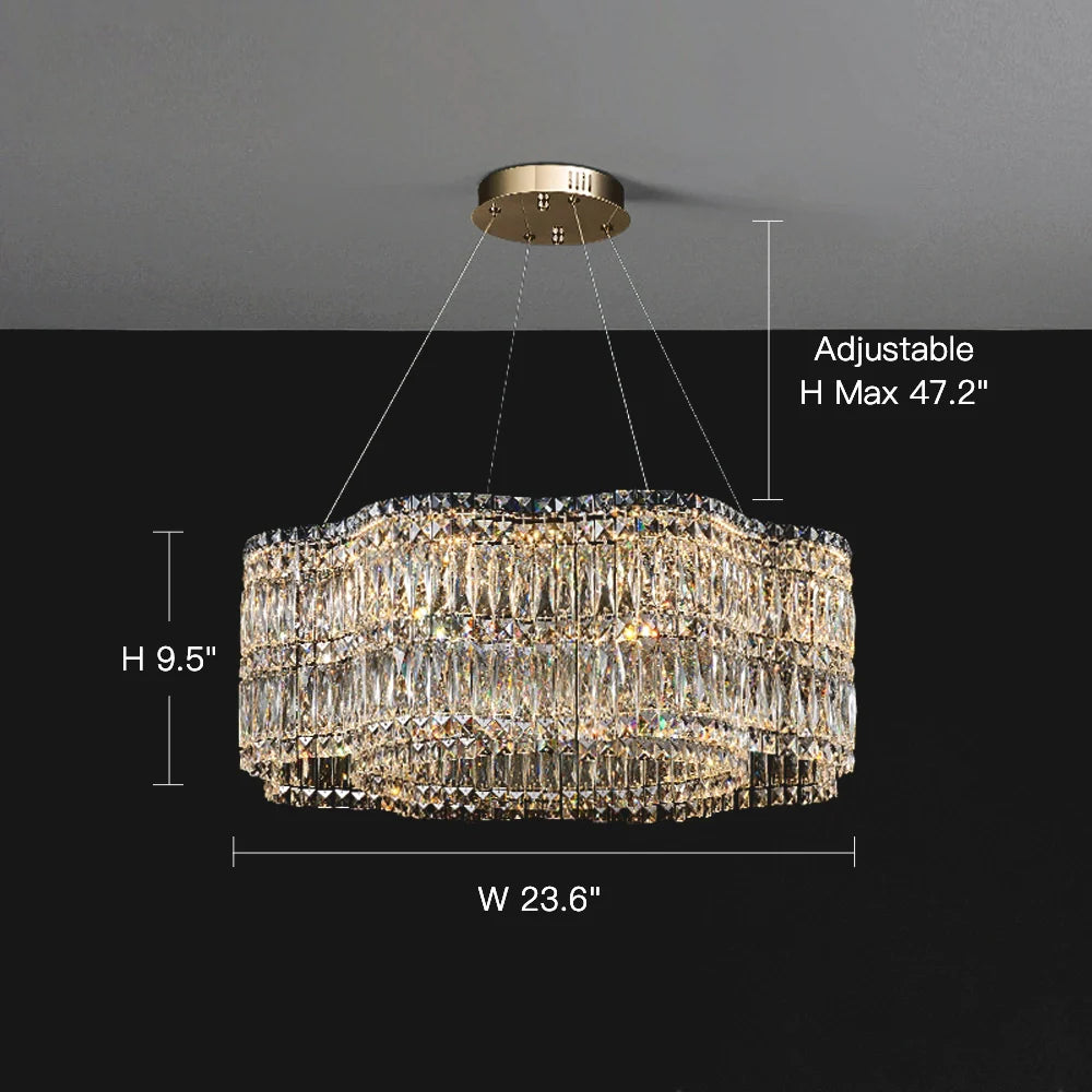 Modern Floral K9 Crystal Chandelier