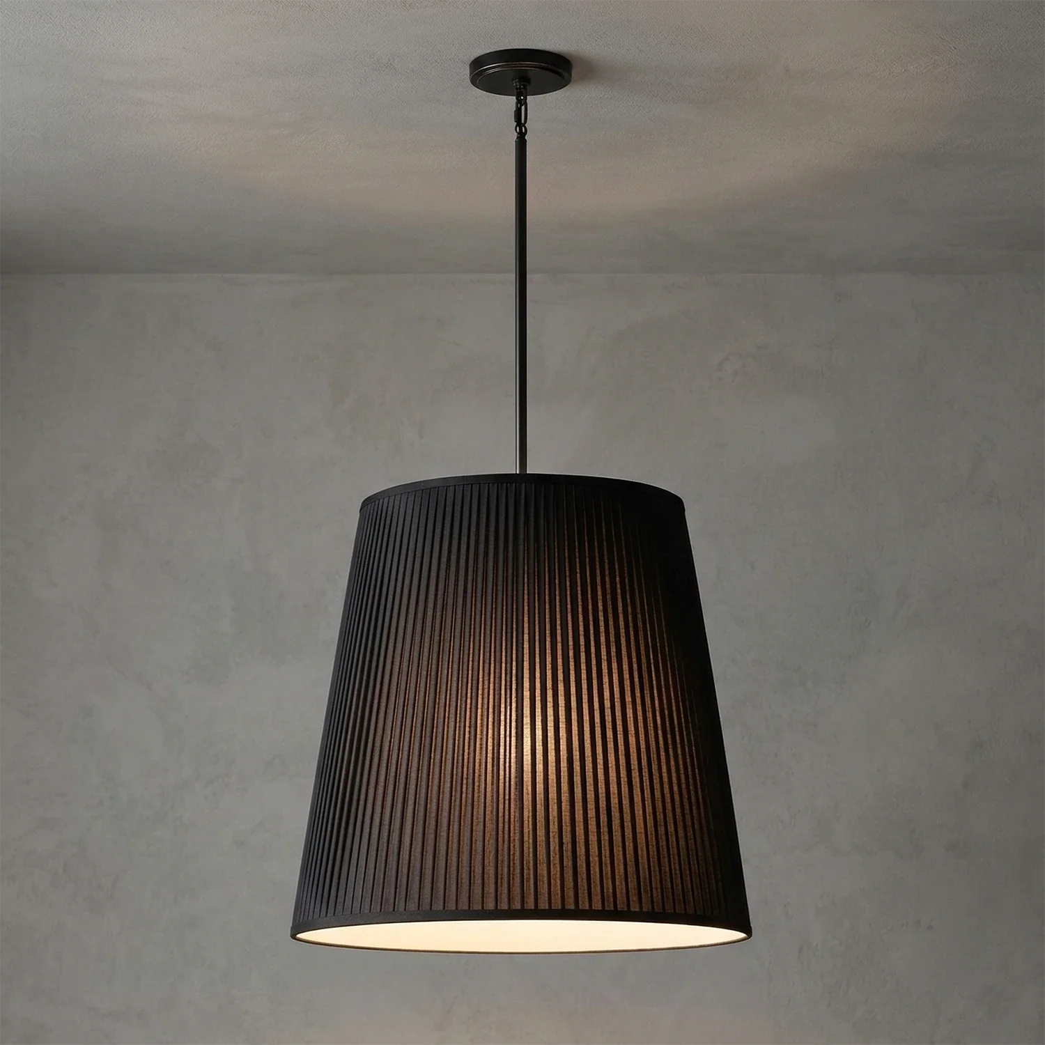Modern Tailored Reed Pleat Stem Pendant