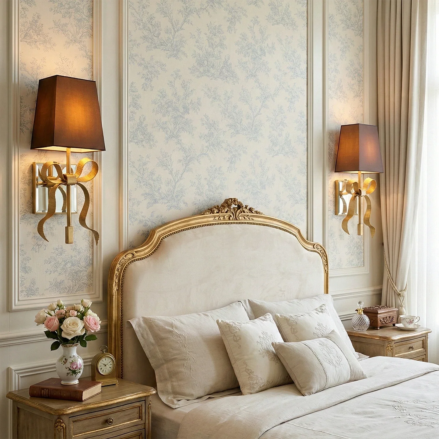 Ribbed Ribbon Bow Wall Lamp