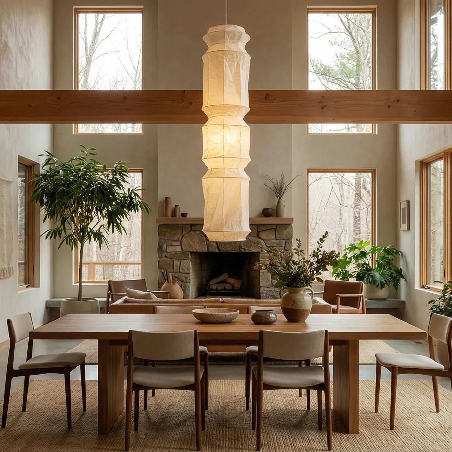 Akari Segmented Long Column L6 Pendant Light