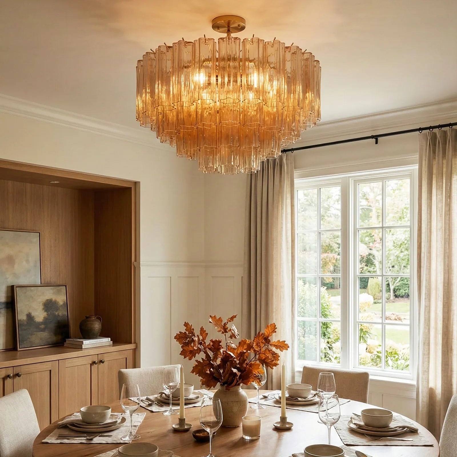 Star Shaped Glass Tube Ceiling Light