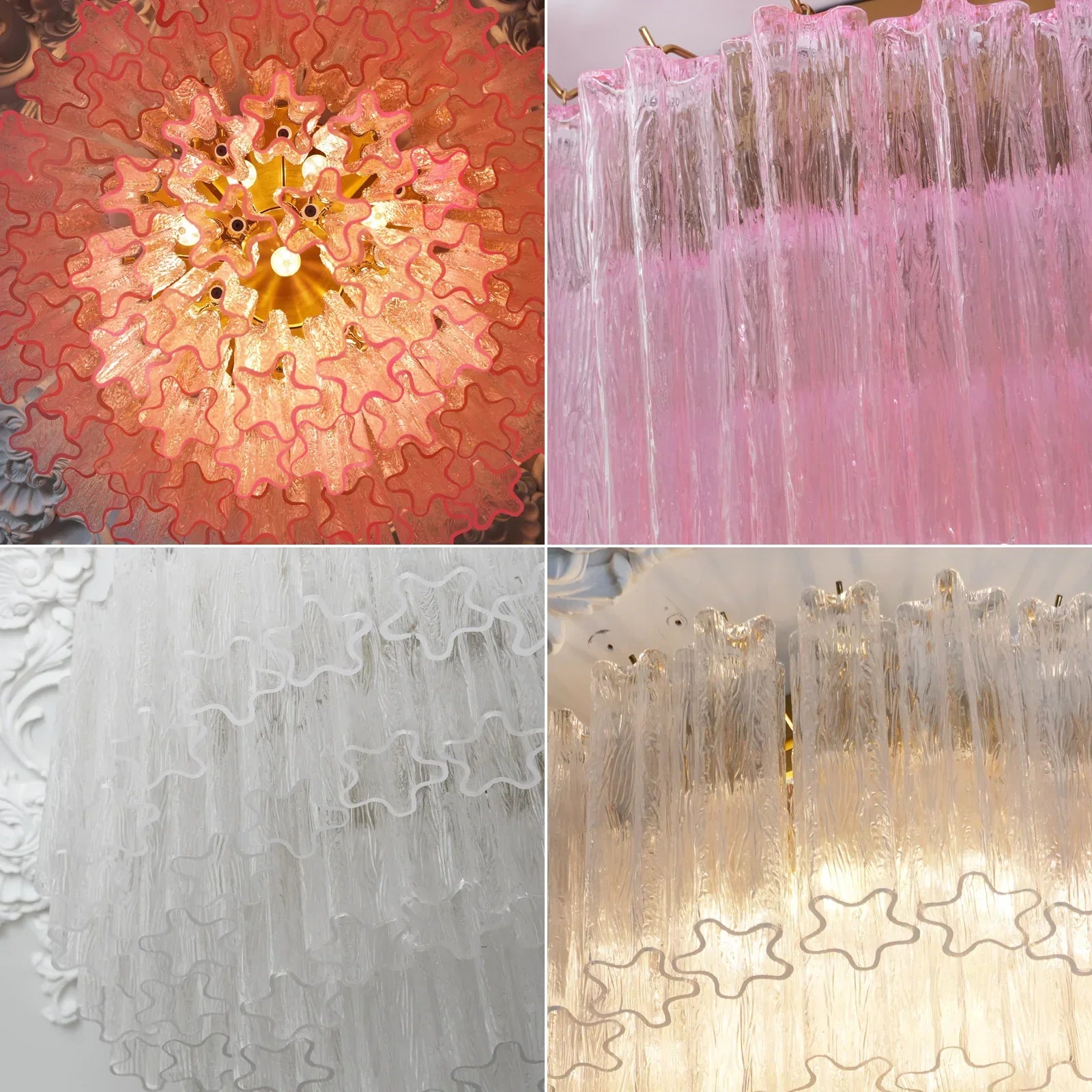 Star Shaped Glass Tube Ceiling Light
